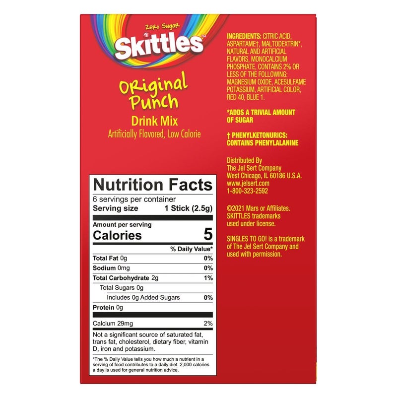 SINGLES TO GO! Skittles Singles To Go Variety Pack Bundle Original, Tropical Punch and Wild Berry - Image 3